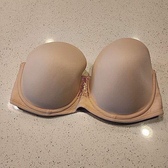 Vanity Fair Bra 36DD Nude Underwire Lined Strapless *no Straps* 74380 - Picture 1 of 4